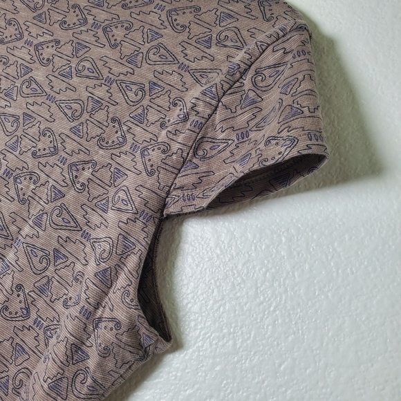 Toad & Co Women's Rosemarie‎ Gray Patterned V-Neck Cap Sleeve Stretch Knit Dress - Picture 10 of 11